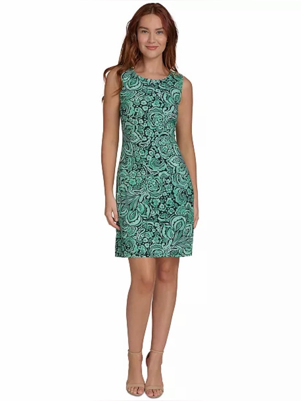 Tommy Hilfiger Sleeveless Printed Mini Shift Dress